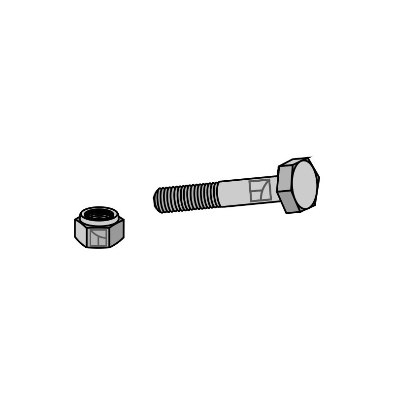 Boulon avec écrou à freinage interne - 1/2''UNF - Taarup