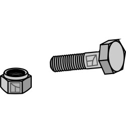 Boulon avec écrou à freinage interne - 1/2''UNF - Taarup