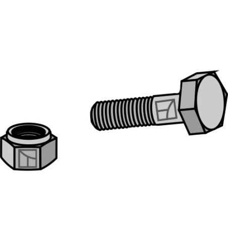 Boulon avec écrou à freinage interne - 1/2''UNF - Taarup