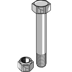 Boulon avec écrou à freinage interne - M20 x 2,5 - 10.9 - Sauerburger - 10456