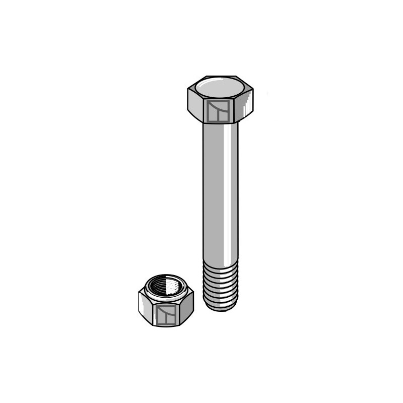 Boulon avec écrou à freinage interne - M20 x 2,5 - 10.9 - Sauerburger - 10456