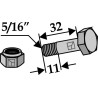 Boulon avec écrou à freinage interne - 5/16''UNF - Bomford - 03.675.22