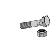 Boulon à tête hexagonale M18x2,5x75 avec écrou à freinage interne - BAMS