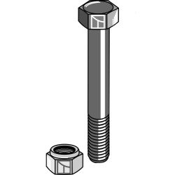 Boulon à tête hexagonale M18x2,5x130 avec écrou à freinage interne - Dragone