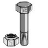 Boulon à tête hexagonale M12x1,75x25 avec écrou à freinage interne