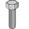 Boulon à tête hexagonal M5x0,8x16 sans écrou - galvanisée
