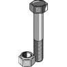 Boulon à tête hexagonale M14x1,5x60 avec écrou à freinage interne