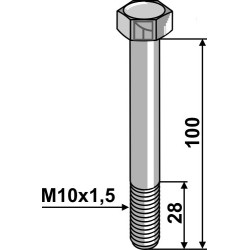 Boulon à tête hexagonale M10 sans écrou - Humus - 909.31.912