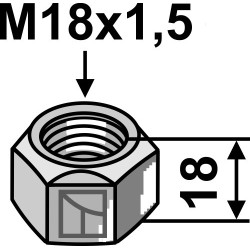 Écrou - embouti - Berti - DE18AL6SPFZAB