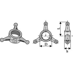 Contre-écrou étoile triangle