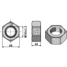 contre-écrou - hexagonal