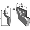 Couteau pour fossoyeuse - modèle droite - Oosterlaan - S.T. RE