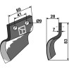 Couteau pour fossoyeuse - modèle gauche - Oosterlaan - S.T. LI