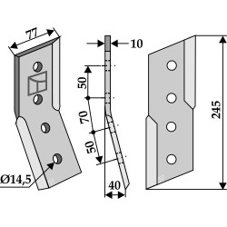 Couteau pour fossoyeuse - Maletti