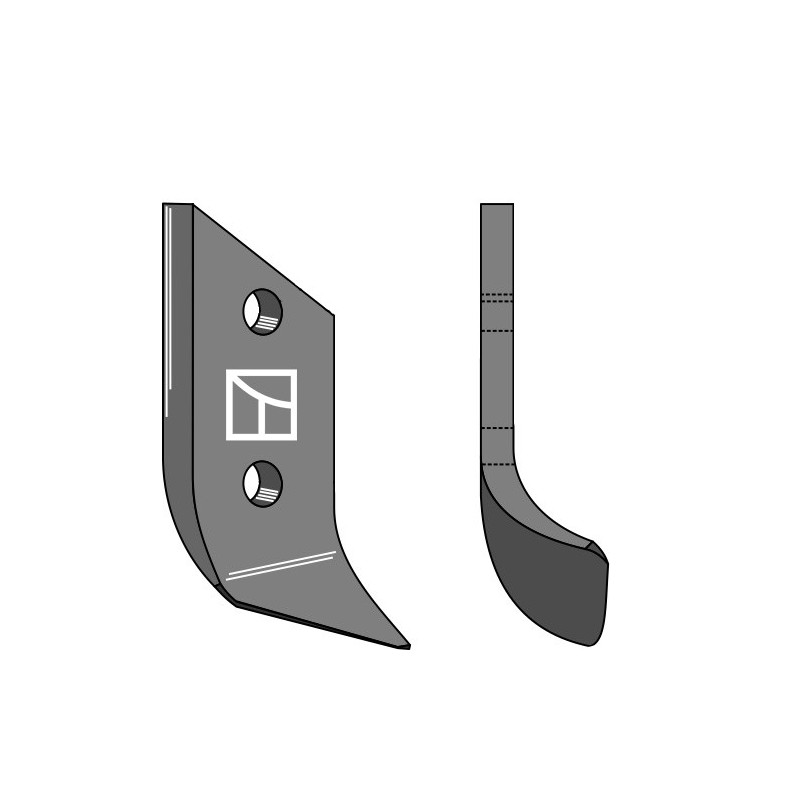Couteau pour fossoyeuse - droit - Dondi - 607041