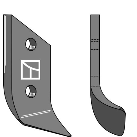 Couteau pour fossoyeuse - droit - Dondi - 607041