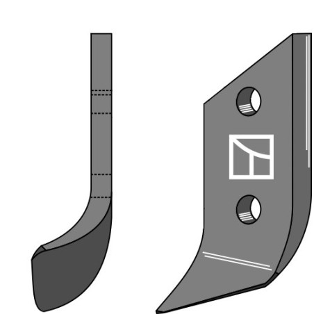 Couteau pour fossoyeuse - gauche - Dondi - 607040
