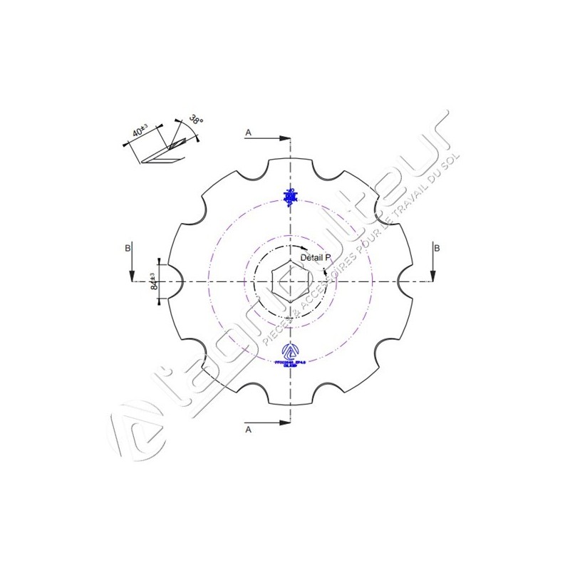 Disque de Déchaumeur Huard 610X4,5