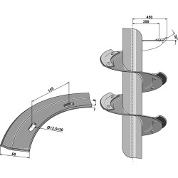 Segment limace - modèle gauche - Hemos - 93015200