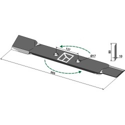 Couteau-faucheur 585mm - gauche - Röll - 690627