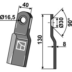 Sur-lame 130x40mm - Röll - 690617