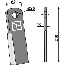 Couteau droit 210x60mm - Lagarde