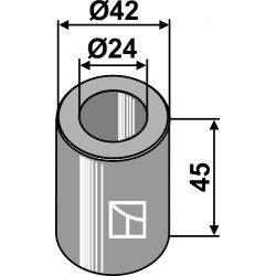 Entretoise emboîté 45xØ24xØ42 - Sauerburger - 171032117