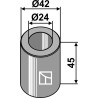 Entretoise emboîté 45xØ24xØ42 - Sauerburger - 171032117