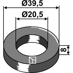 Rondelle Ø39,5x8xØ20,5 - Fehrenbach