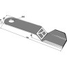 Couteau 650x100mm - modèle gauche - Sauerburger - 41030266