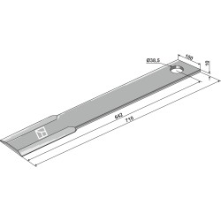 Couteau-faucheur 710mm - Schulte - H401-034