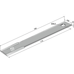 Couteau-faucheur 715mm - Schulte - H401-040