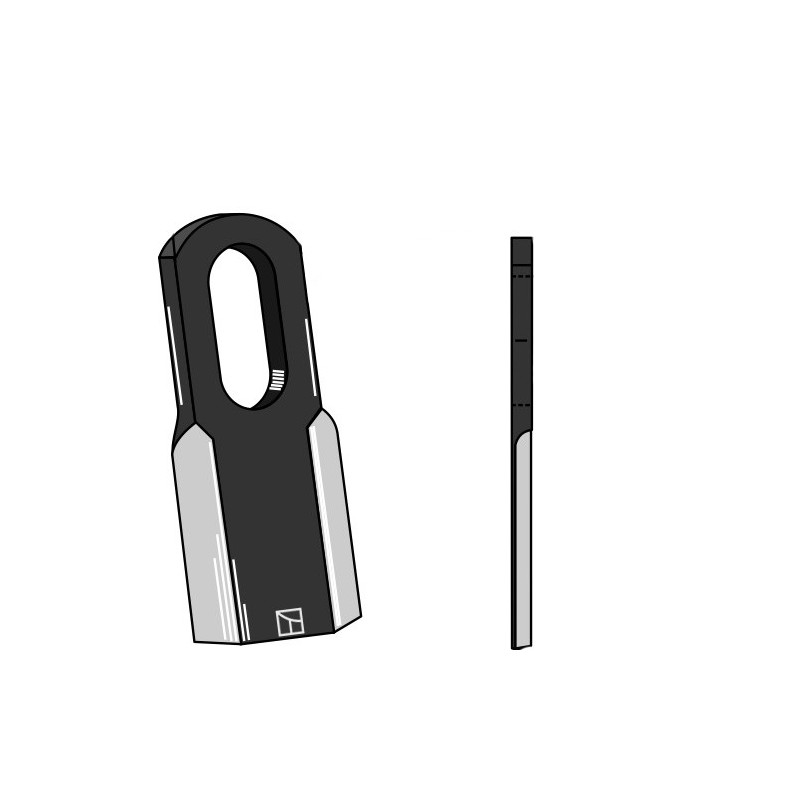 Couteau droit 113x40mm - Agrimaster - 3009689
