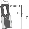 Couteau droit 113x40mm - Agrimaster - 3009689