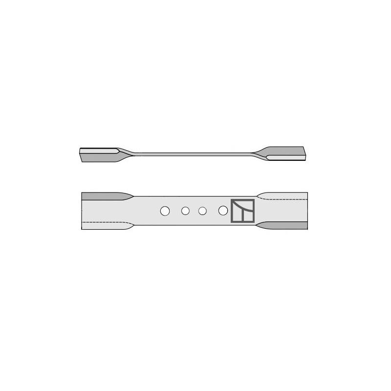 Couteau faucheur 690mm - droit - Fischer