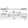 Couteau faucheur 690mm - droit - Fischer