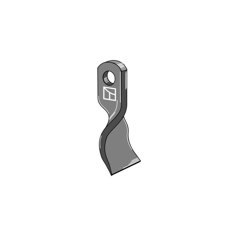 Couteau torsadé 160x50mm - Bruni