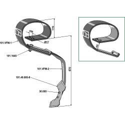 Dent à ressort Kongskilde-Vibroflex VFM - Kongskilde - 101155044