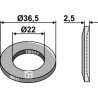 Rondelle Ø36,5x2,5xØ22