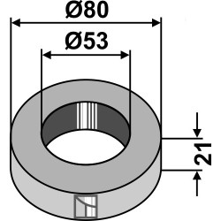 Pièce intercalaire - 21mm