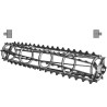 Rouleaux cage à barres crénelées avec arbre Ø25 - 1800mm