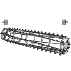 Rouleaux cage à barres crénelées avec arbre Ø25 - 1640mm