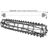 Rouleaux cage à barres crénelées avec arbre Ø25 - 1640mm