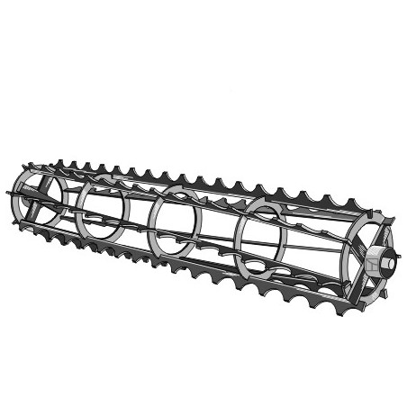 Rouleaux cage à barres crénelées avec arbre Ø25 - 1150mm