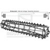 Rouleaux cage à barres crénelées avec arbre Ø25 - 1150mm