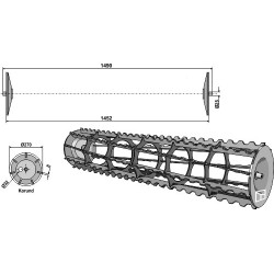 Rouleaux cage à barres crénelées - 1490mm - Lemken - 4230843