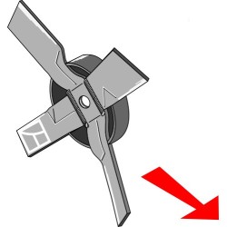 couteau en croix - droit