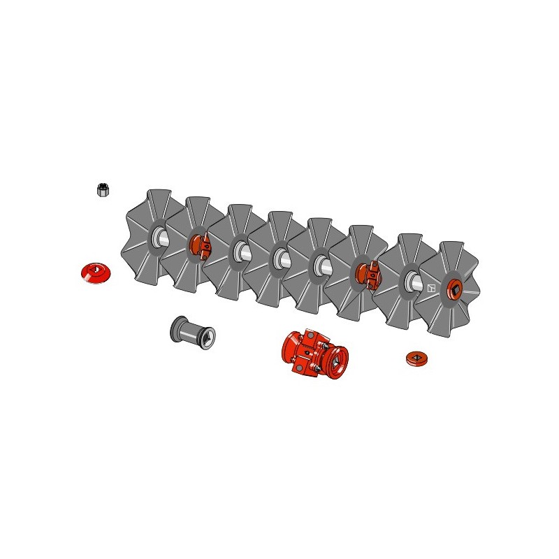 Train de disques assembles avec disques ondulés Ø510