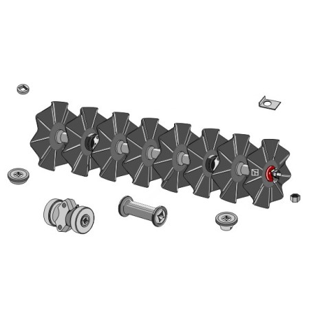 Train de disques assembles avec disques ondulés Ø450
