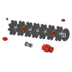 Train de disques assembles avec disques crénelés Ø660